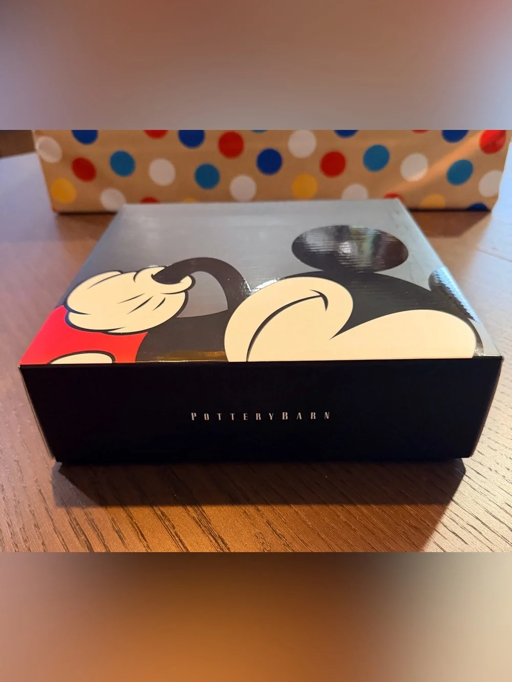 Pottery Barn White and Red Mickey Mouse Dessert Plates